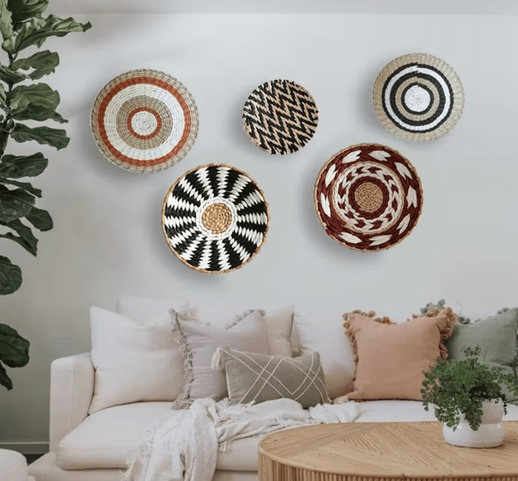Braided Baskets for Wall