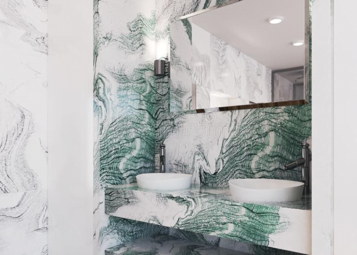 Green Marble for a Calming Effect