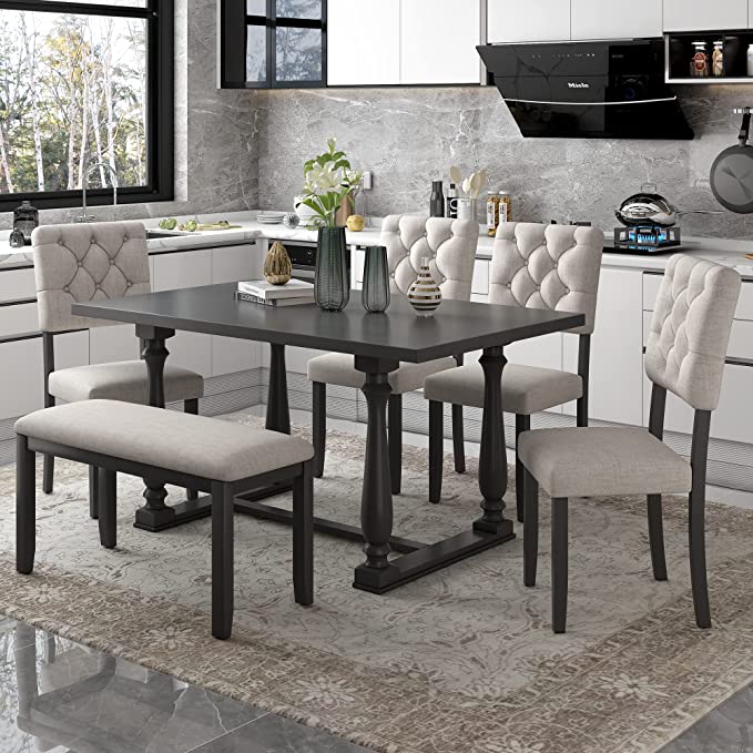 ACME Furniture Forbes Dining Table Set with Bench