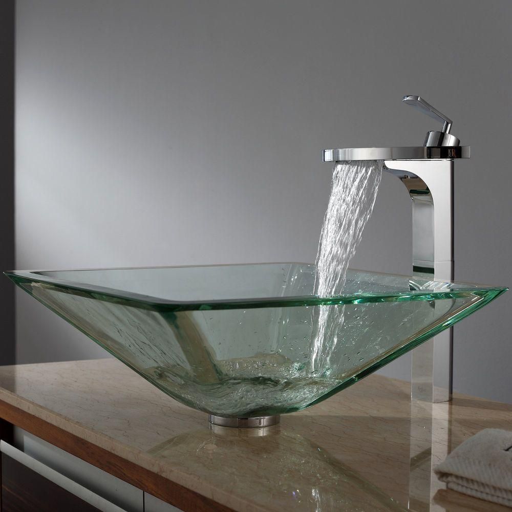 Clear Glass Bathroom Sink