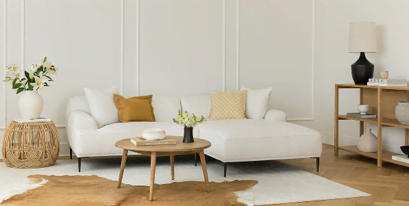 Designed White Sofa