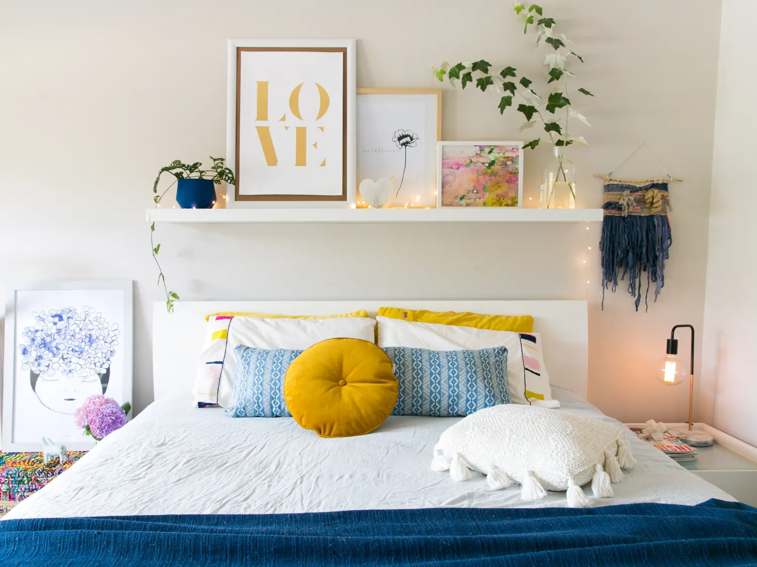 Floating Shelf Above the Bed