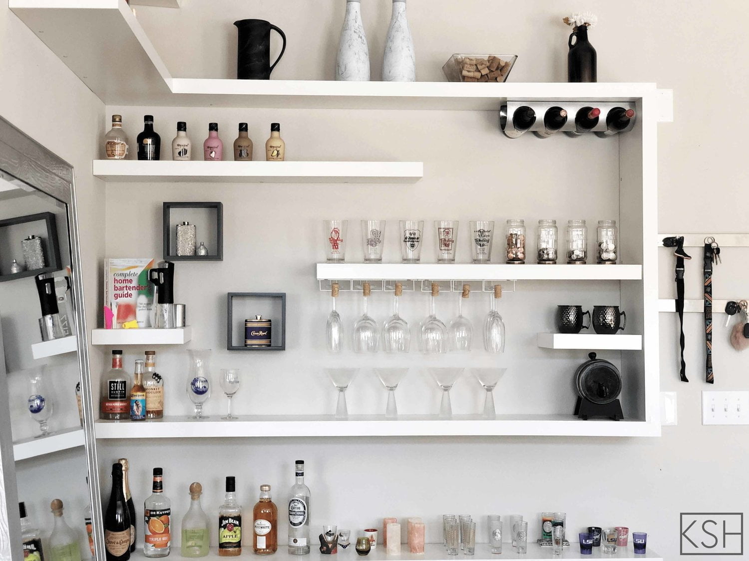 Home Bar Floating Shelf