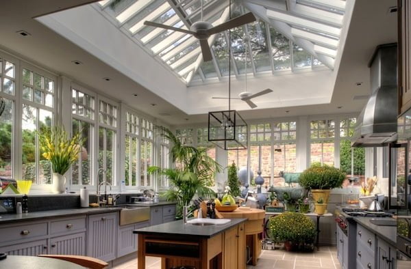 Kitchen with Natural Lighting Options Like Large Windows