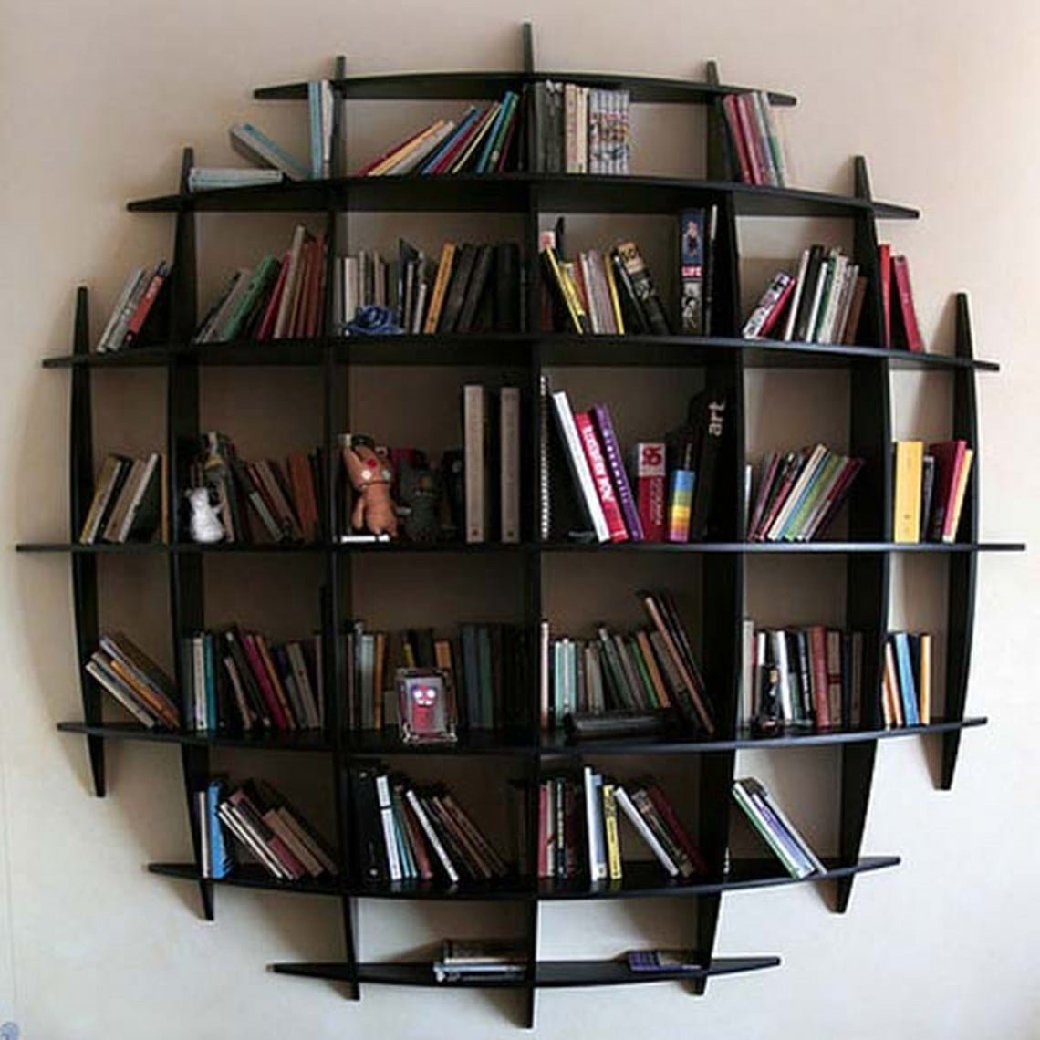 Oval Criss-Cross Floating Bookshelf