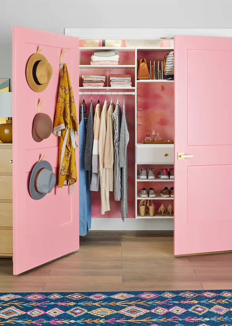 Pop-Colored Closet Doors