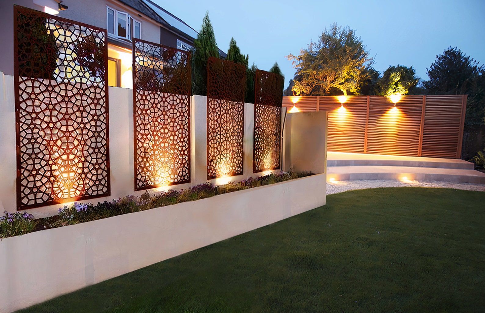 Privacy Screen with Outdoor Art