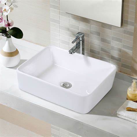 Rectangular Vessel Bathroom Sink