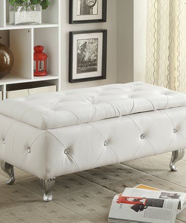  Storage Tufted Arm White Sofa
