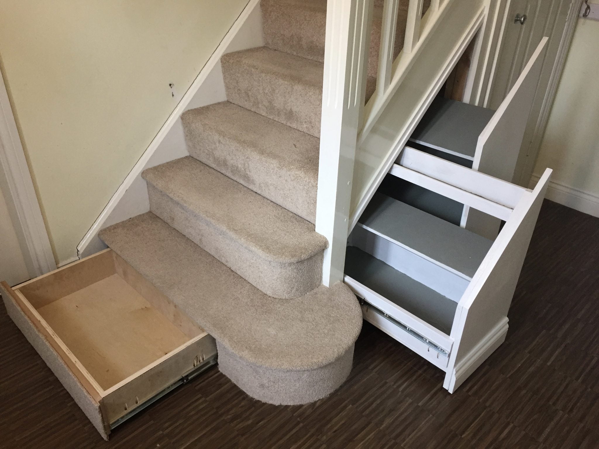 Staircase with Built-In Storing Steps