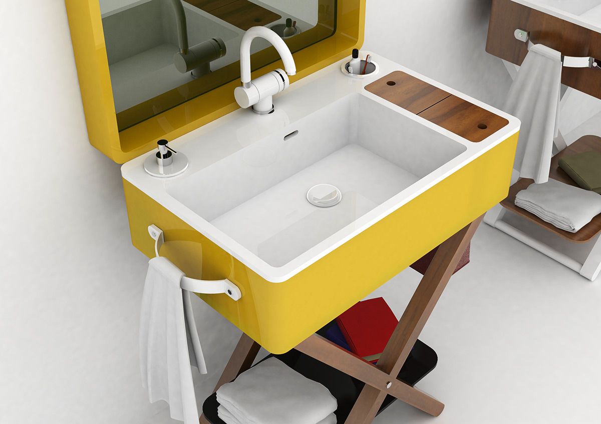 Suitcase Bathroom Sink