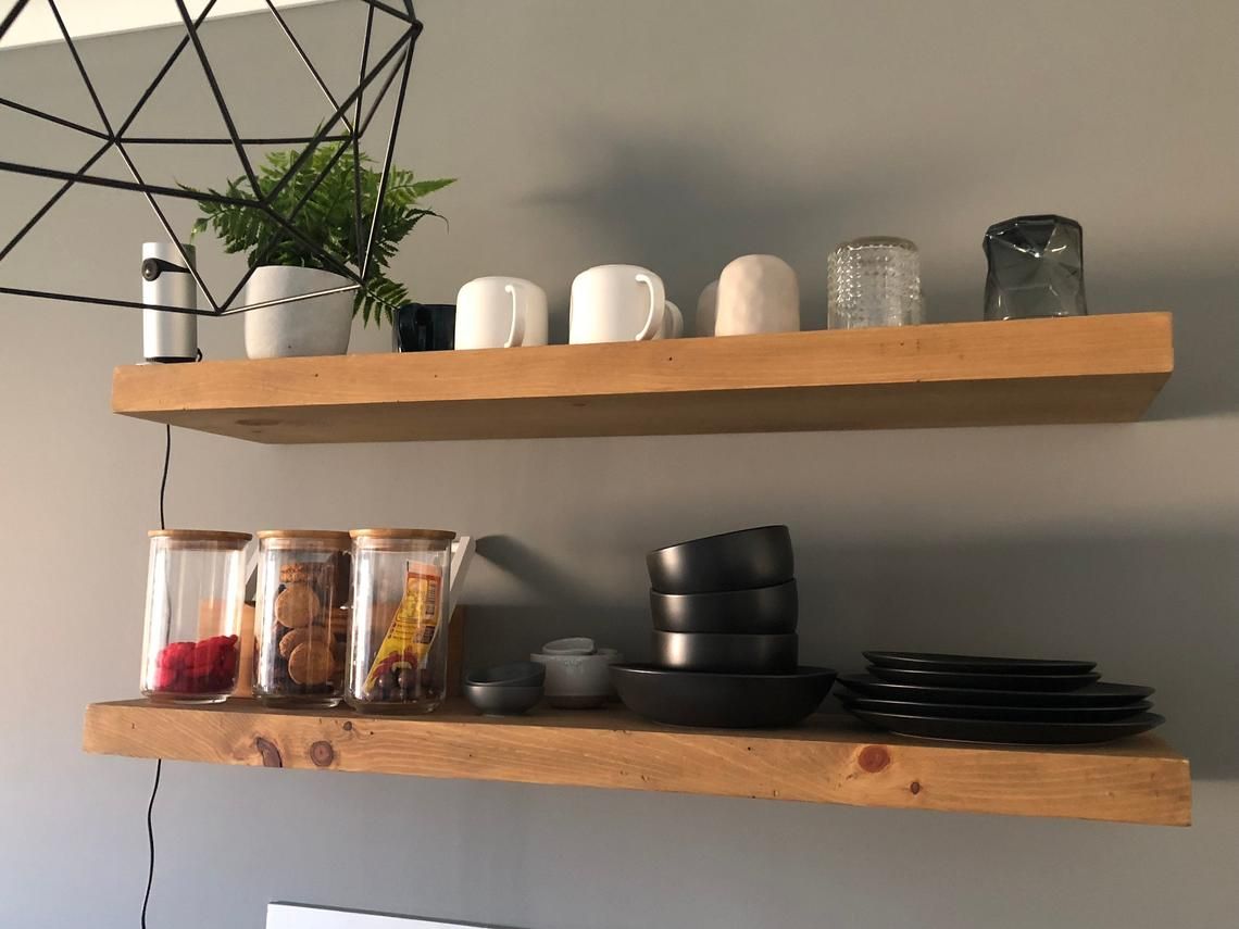 Thick Wooden Floating Shelves