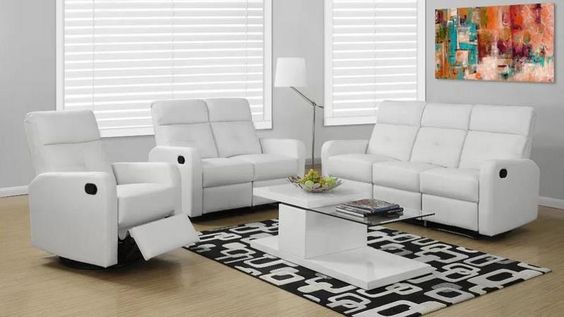 White Recliner Sofa