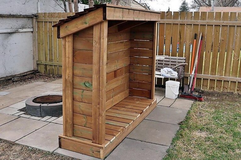 Wood Rack Designed in The Form of a Shed