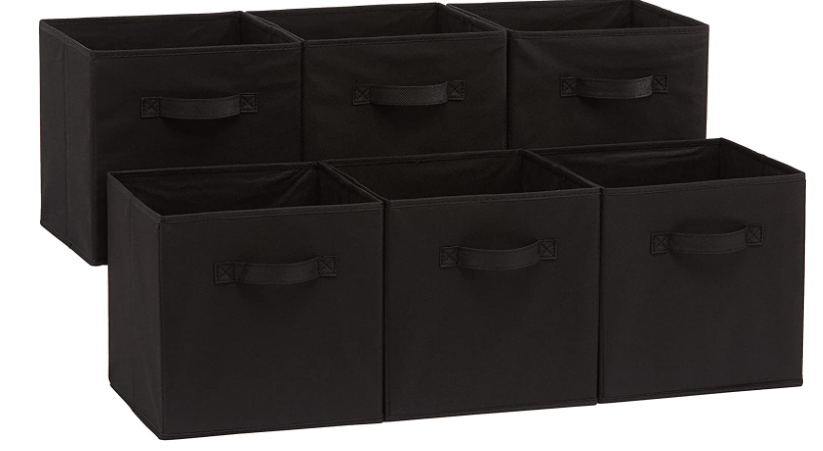 Amazon Basics Collapsible Fabric Storage Cubes Organizer with Handles