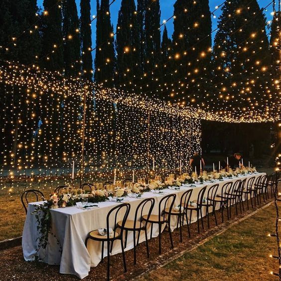 Backdrop of Fairylight Chandelier