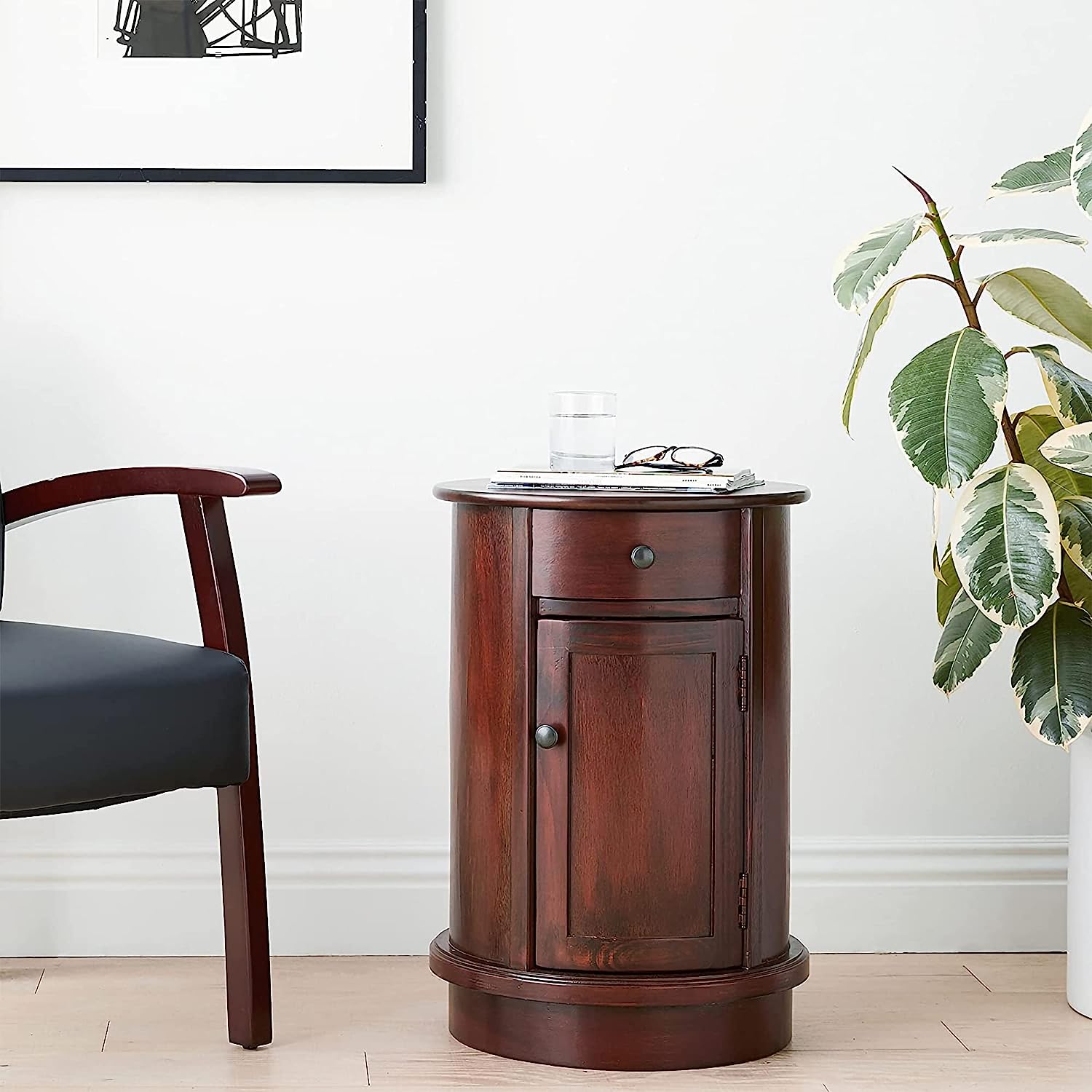 Cherry Wood Corner Hutch