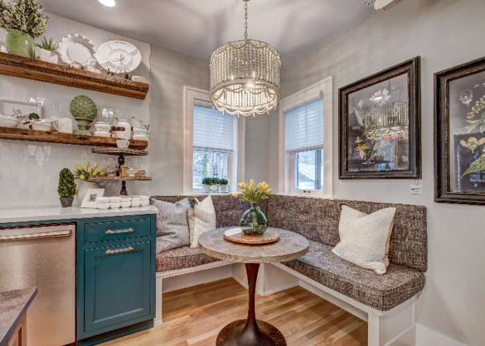 Cozy Breakfast Nook Bench in The Kitchen