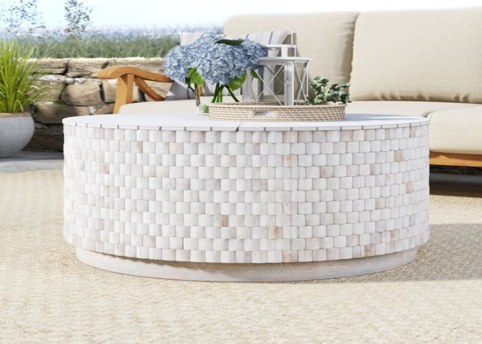  Explore a Brick Wall Design Drum Coffee Table