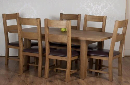 First Extendable Dining Table in Rustic Oak