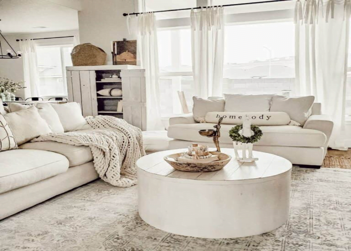 All White Coffee Table