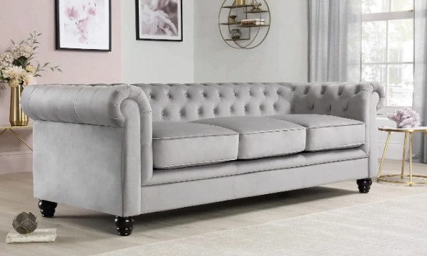 Grey Chesterfield Couch