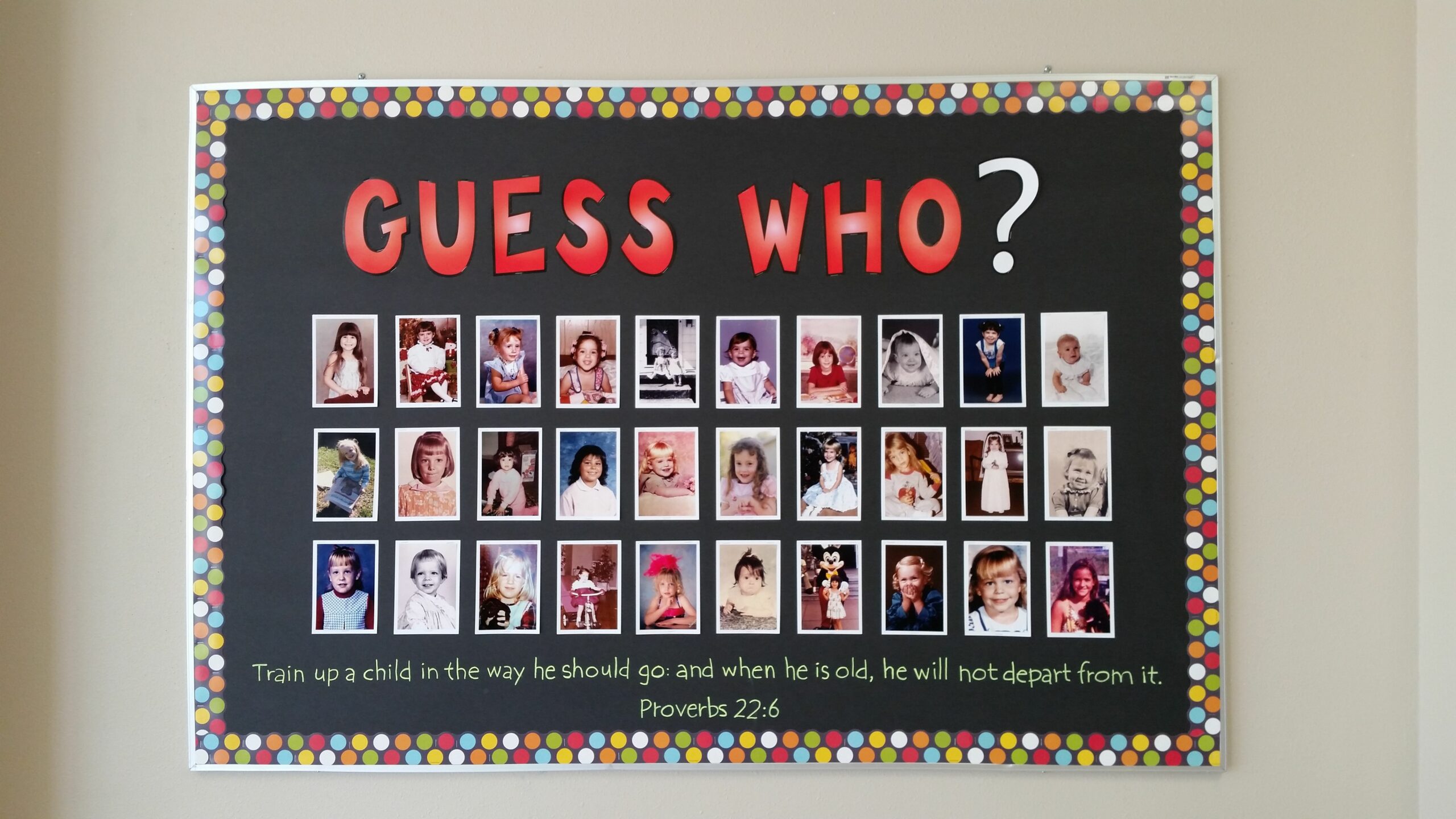 Guess Who? Bulletin Board