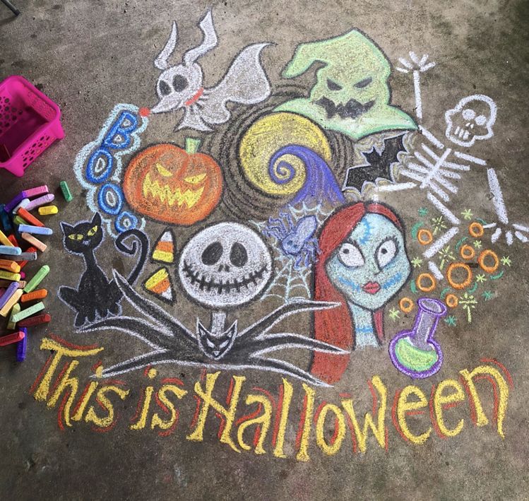 Halloween Chalk Art