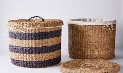 Handwoven Large Basket with Lid