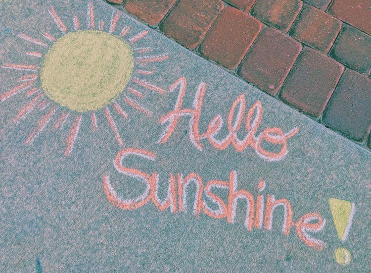 Hello Message Chalk Art