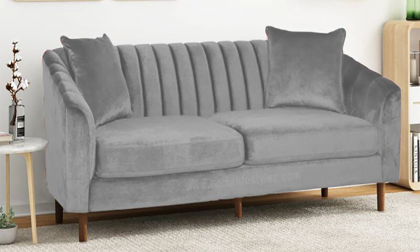 Mid-Century Grey Couch