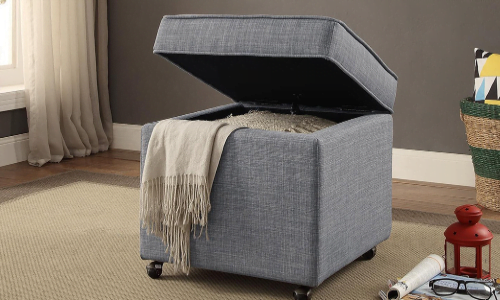 Opt for An Ottoman Blanket Storage