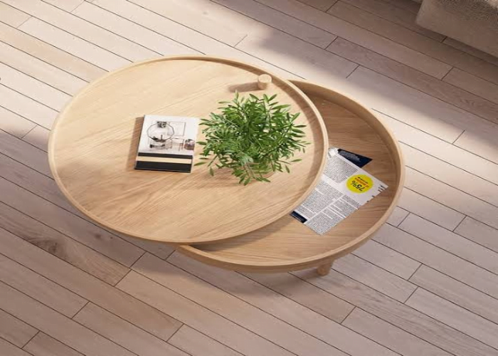Rotating Tray Coffee Table