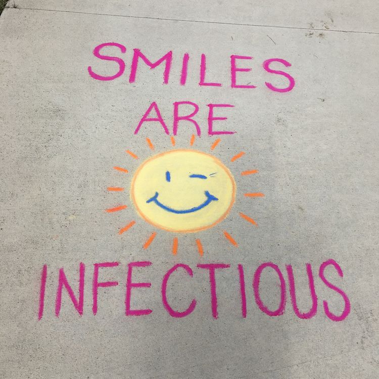 Sidewalk Message Chalk Art