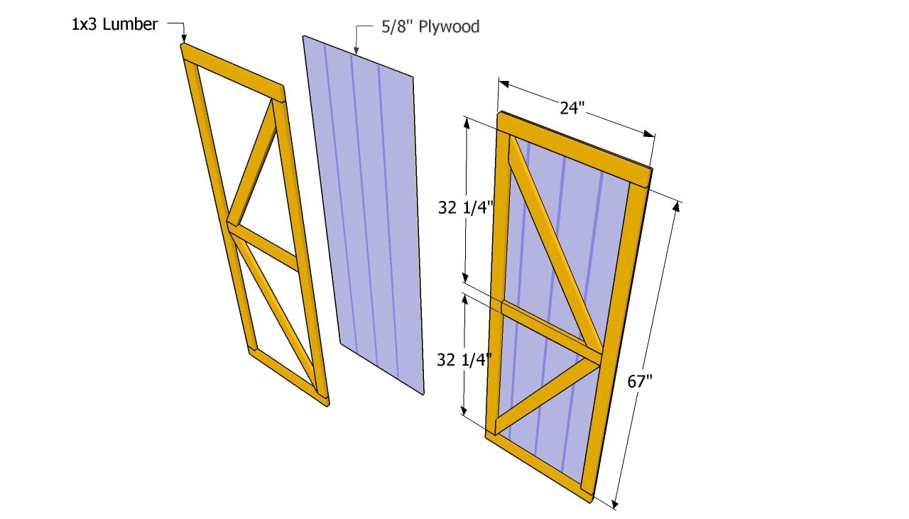 Solid Shed Door Plan