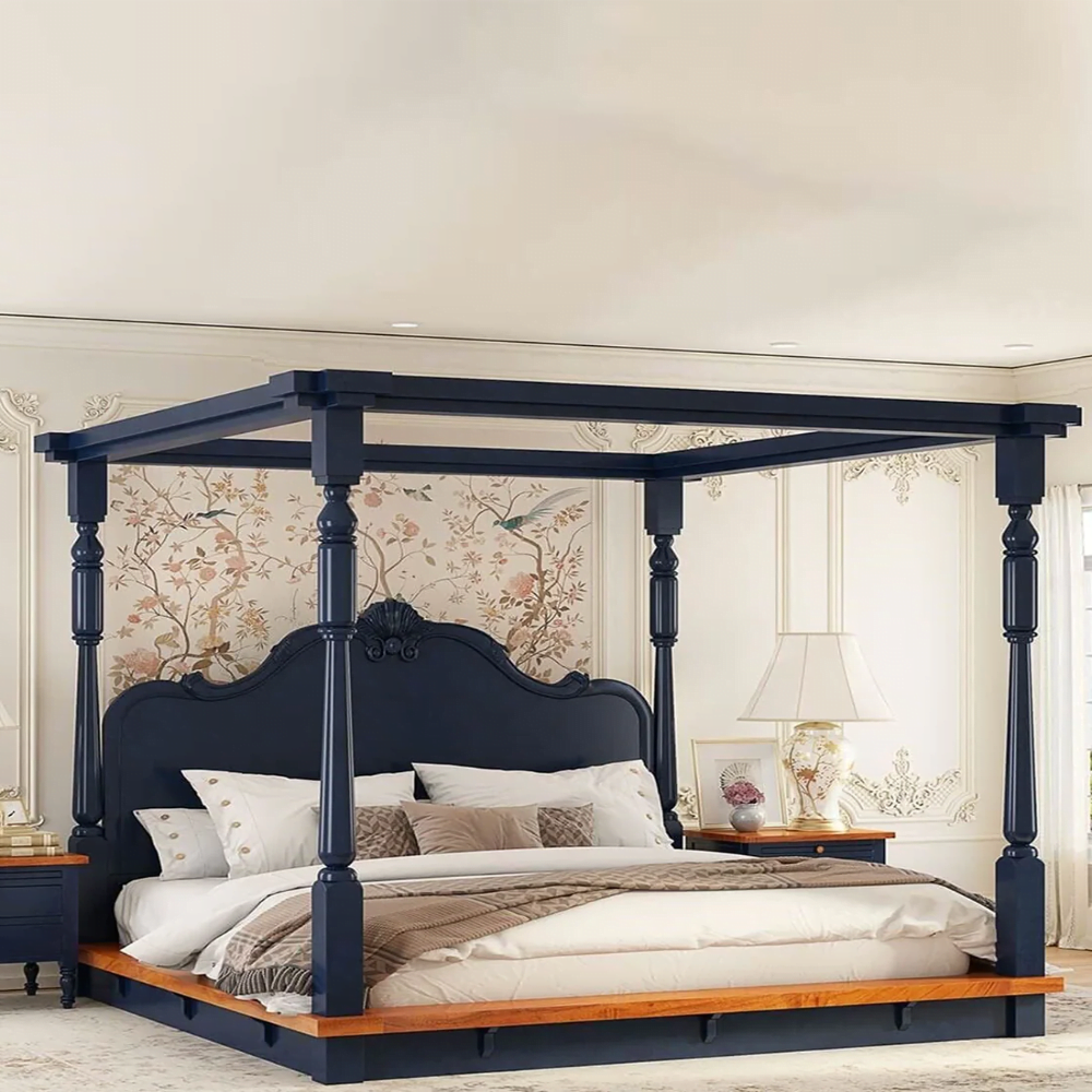 Traditional Four-Poster Canopy Bed