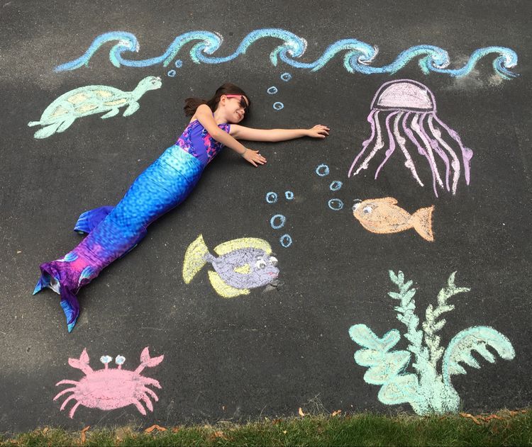 Under the Sea Chalk Art