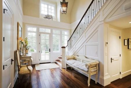 Use Dover White to Create a Welcoming Foyer Design
