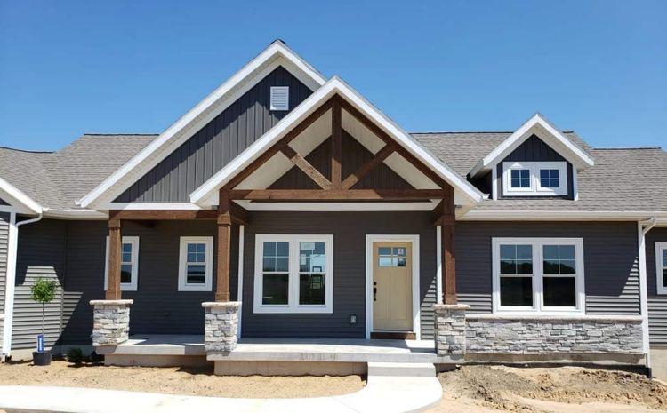  Modern Grey House Exterior With Country Styled Brown Elements